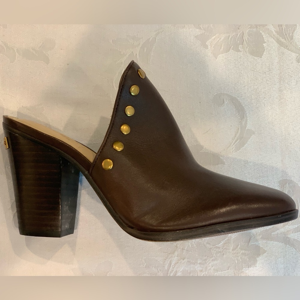 Michael Kors brown leather mule